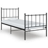 Bed Frame Black Metal 90x200 cm