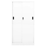 Office Cabinet with Sliding Door White 90x40x180 cm Steel