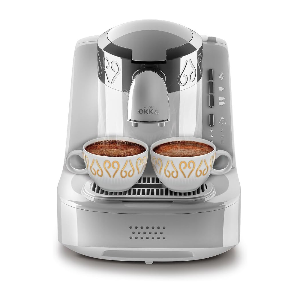 OKKA AUTOMATIC TURKISH COFFEE MACHINE - WHITE/CHROME