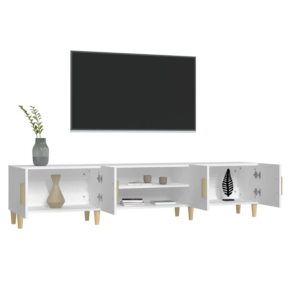 TV Cabinet White 180x31.5x40 cm Engineered Wood