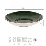 Porcelain Pasta Plates Pebble Pistachio Green 21cm