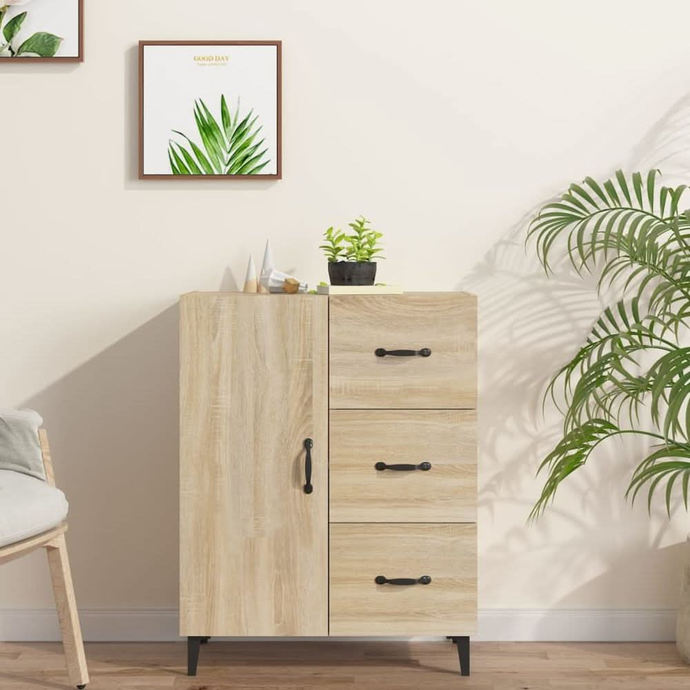 Sideboard Smoked Oak 69.5x34x90 cm Engineered Wood