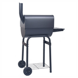 Charcoal BBQ Grill Smoker with Bottom Shelf Black