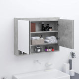 Bathroom Mirror Cabinet 80x15x60 cm MDF Shining Black