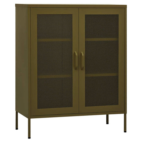 Storage Cabinet Olive Green 80x35x101.5 cm Steel