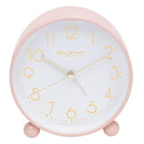 Wm.Widdop Metal Case Alarm Clock Light & Snooze Blush 10.8cm