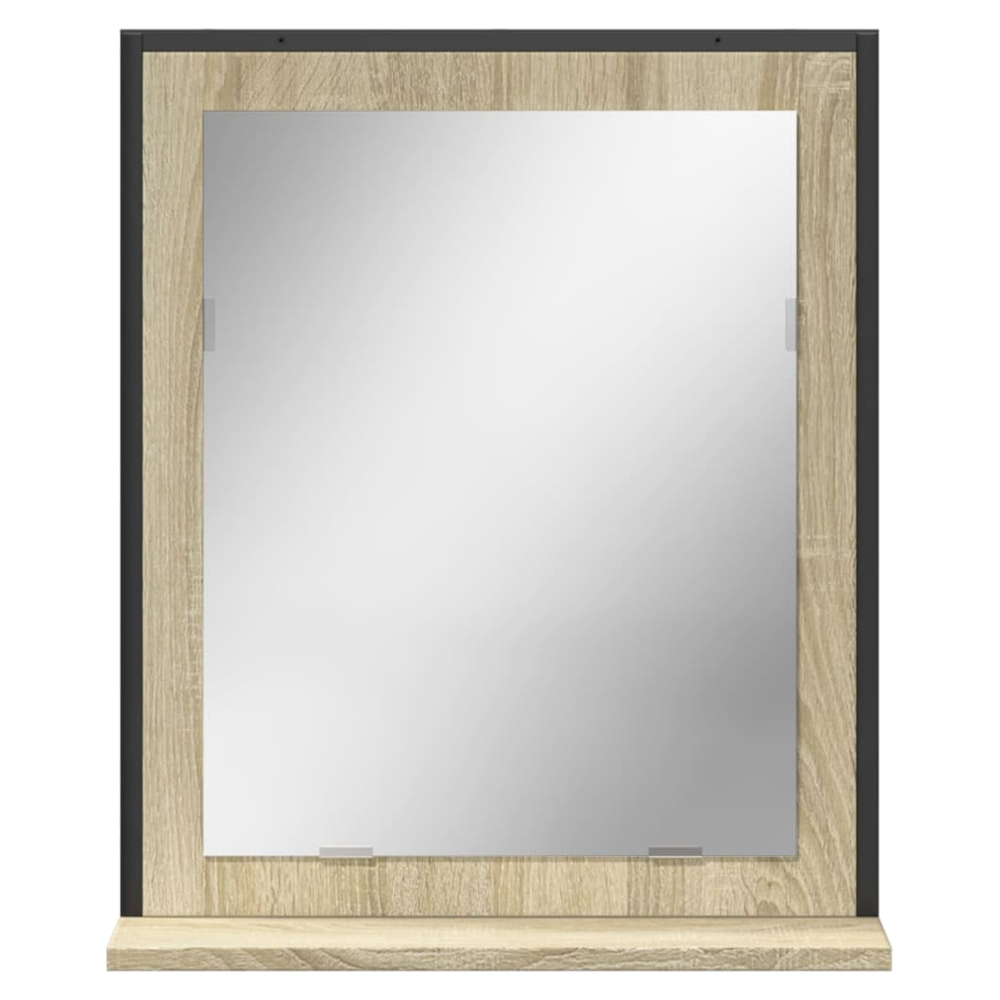 Bathroom Mirror with Shelf Sonoma Oak 50x12x60 cm Engineered Wood