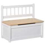 2 In 1 Wooden Toy Box, Kids Seat Bench Storage Chest, 60 x 30 x 50cm