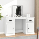 Dressing Table with Mirror White 130x50x132.5 cm