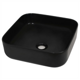 Basin Ceramic Square Black 38x38x13.5 cm