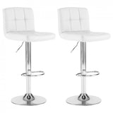 Faux Leather Bar Stool with Chrome Leg