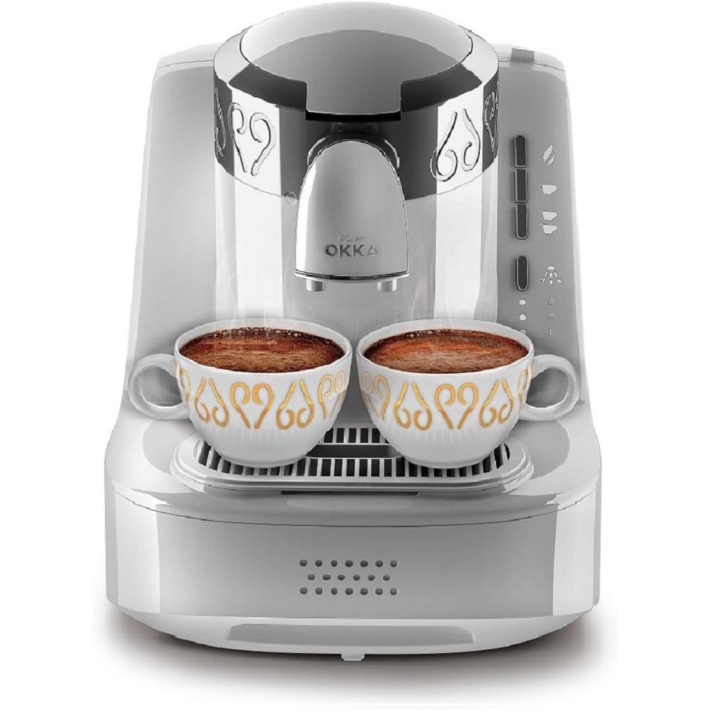 OKKA AUTOMATIC TURKISH COFFEE MACHINE - WHITE/CHROME