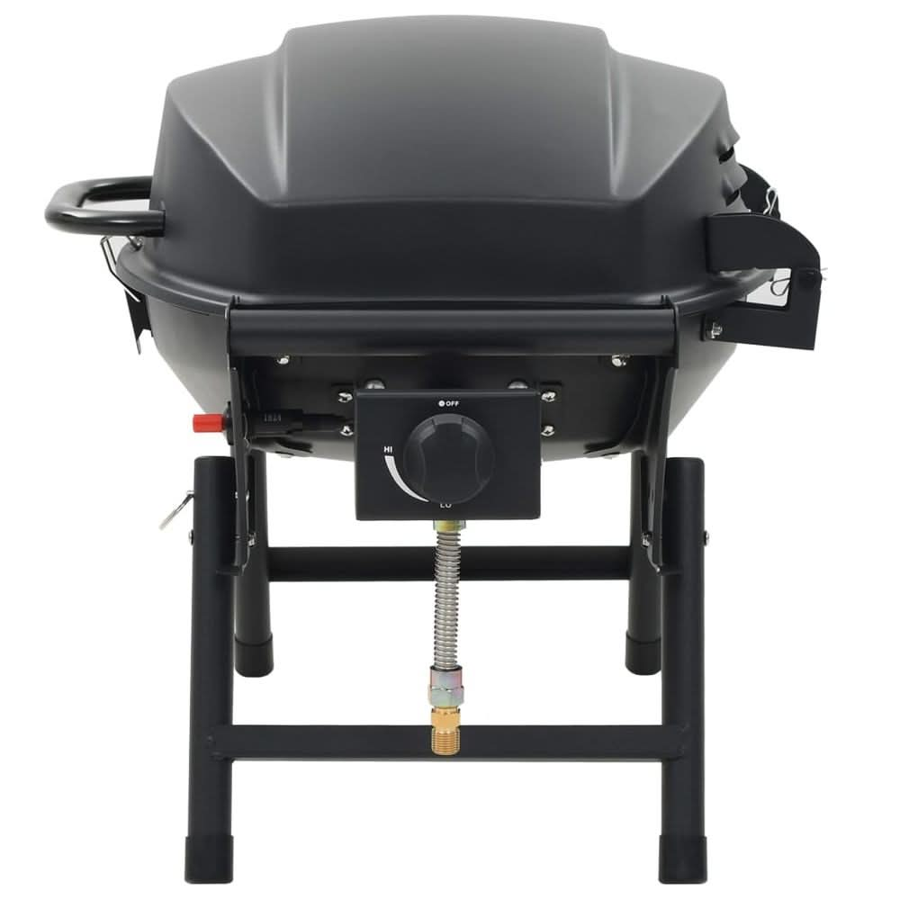 Portable Gas BBQ Grill with Cooking Zone Black