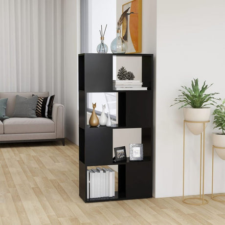 Book Cabinet Room Divider White 60x24x124.5 cm Engineered Wood