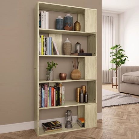 Book Cabinet/Room Divider White 80x24x159 cm Engineered Wood