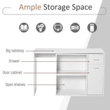 Computer Desk, L-Shaped, 360� Rotating-White