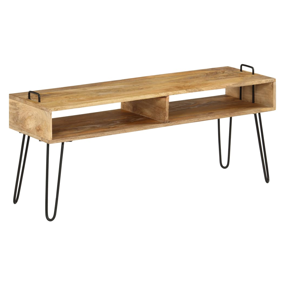 TV Stand Solid Mango Wood 110x35x45 cm