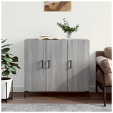 Sideboard Grey Sonoma 90x34x80 cm Engineered Wood