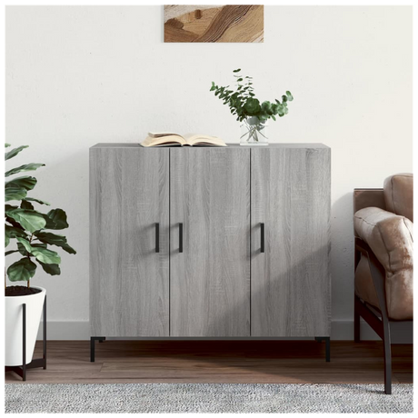 Sideboard Grey Sonoma 90x34x80 cm Engineered Wood