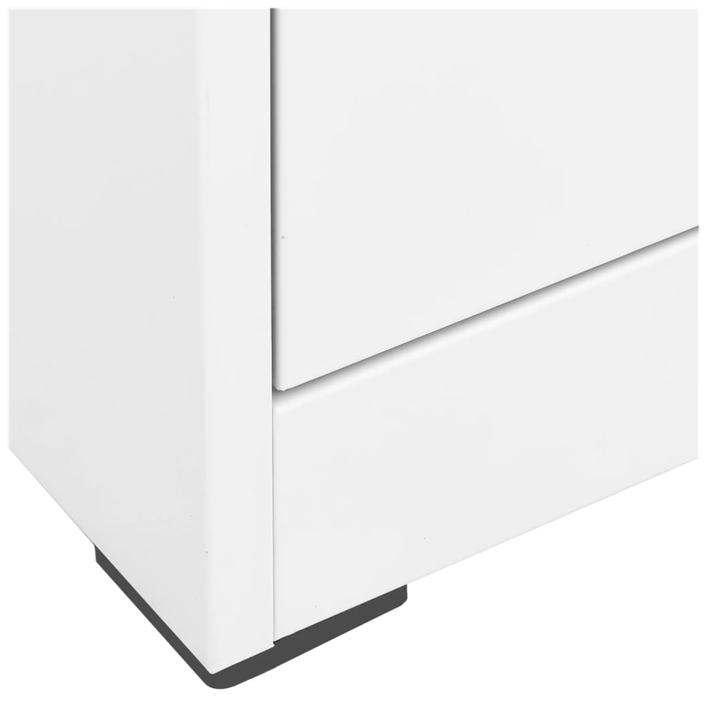 Filing Cabinet White 46x62x72.5 cm Steel