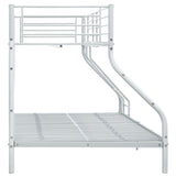 Bunk Bed Frame White Metal 140x200 cm/90x200 cm