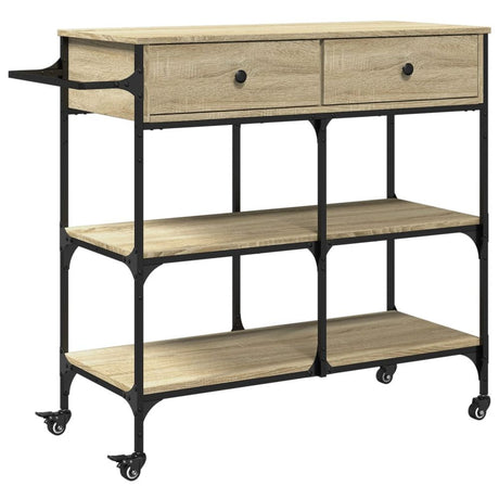 Kitchen Trolley Sonoma Oak 105x42x95 cm Engineered Wood