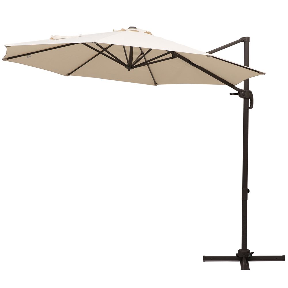 3m Cantilever Aluminium Frame Outdoor Garden Parasol