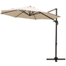 3m Cantilever Aluminium Frame Outdoor Garden Parasol