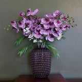 30cm Mulberry Purple Bubble Glass Vase