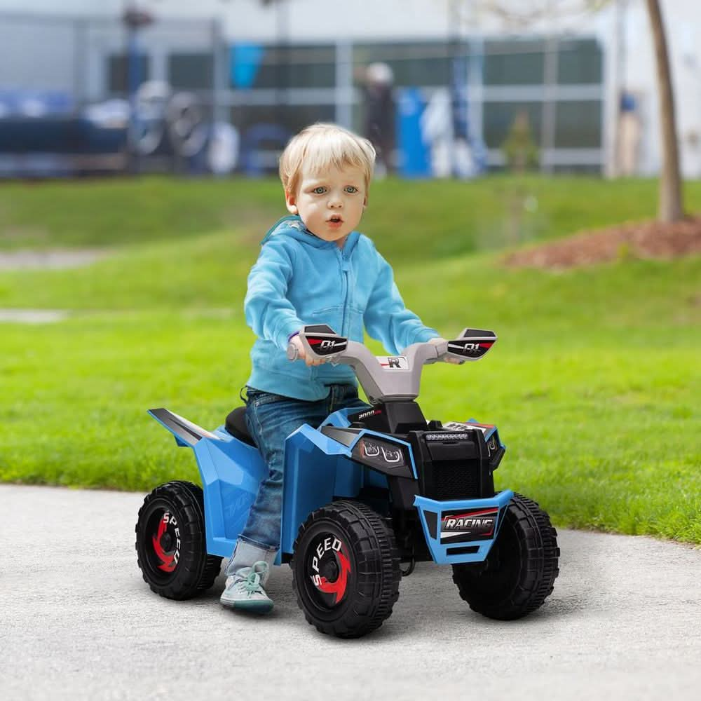 Electric Quad Bike, 6V Kids Ride-On ATV, for Ages 18-36 Months - Blue