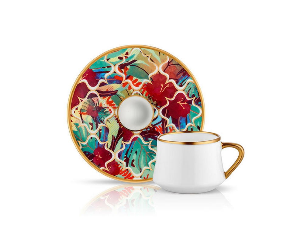 Sufi Coffee Cup and Saucer - Amazon Tropic - 90 cc