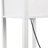 4-Tier Floor Lamp, Floor Light with Storage Shelf, White 3-Tier