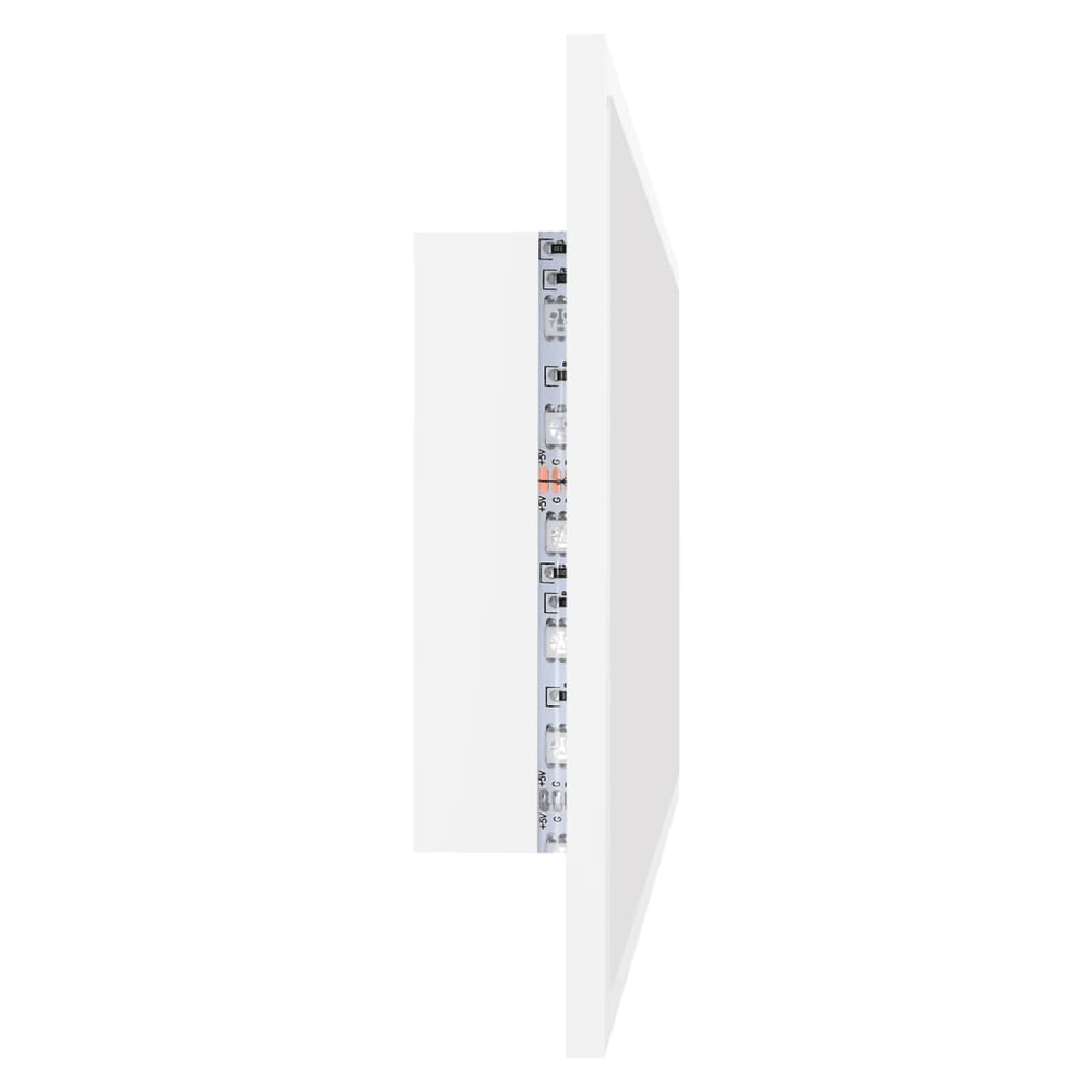 LED Bathroom Mirror White 90x8.5x37 cm Acrylic