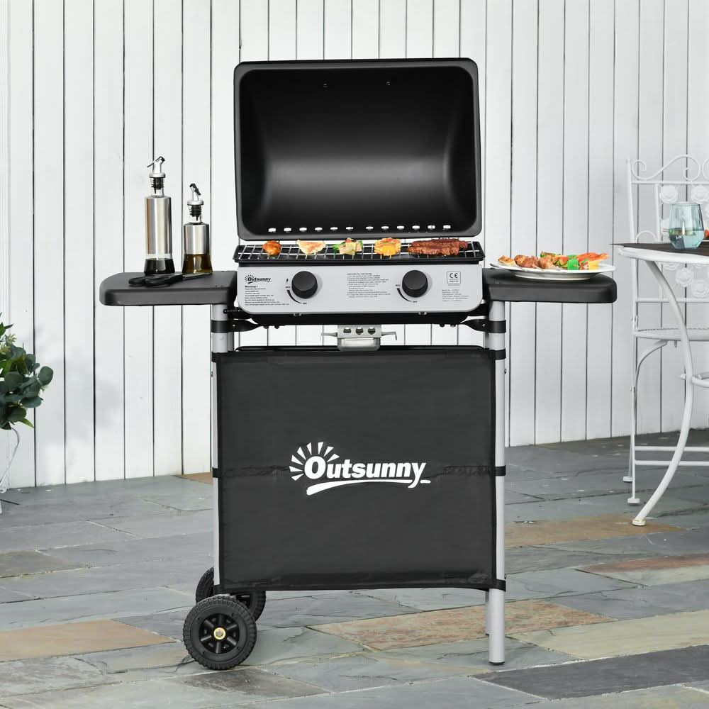 2 Burner Gas Barbecue Grill Propane Gas BBQ 5.6 kW