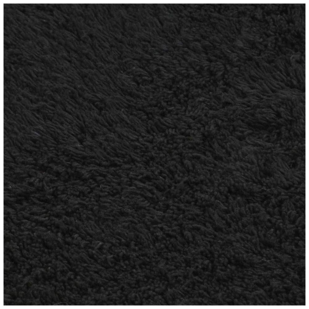 Bathroom Mat Set 3 Pieces Fabric Anthracite