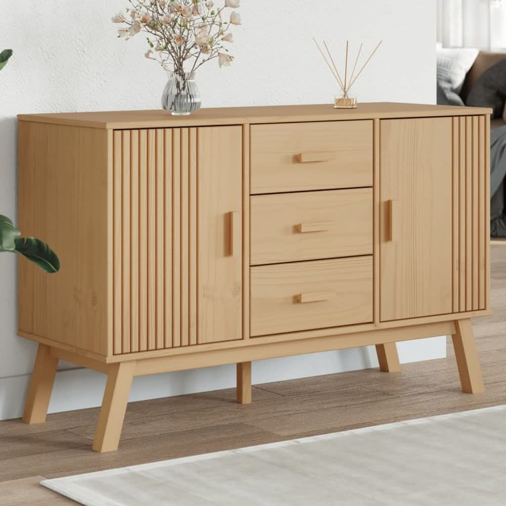 Sideboard OLDEN Brown 114x43x73.5cm Solid Wood Pine