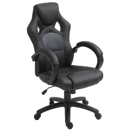 Executive Racing Swivel Gaming Office Chair PU Leather Computer Desk Chair Grey