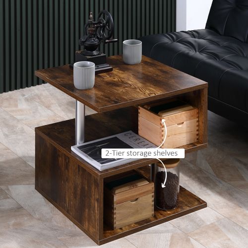 Coffee End Table Side TV Sofa Stand Living Room Office Furniture Brown