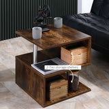 Coffee End Table Side TV Sofa Stand Living Room Office Furniture Brown