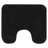 Bathroom Mat Set 3 Pieces Fabric Anthracite