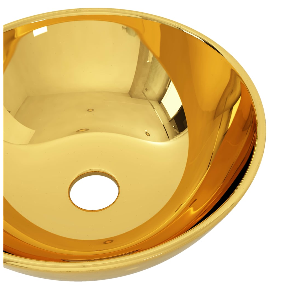 Wash Basin 28x10 cm Ceramic Gold