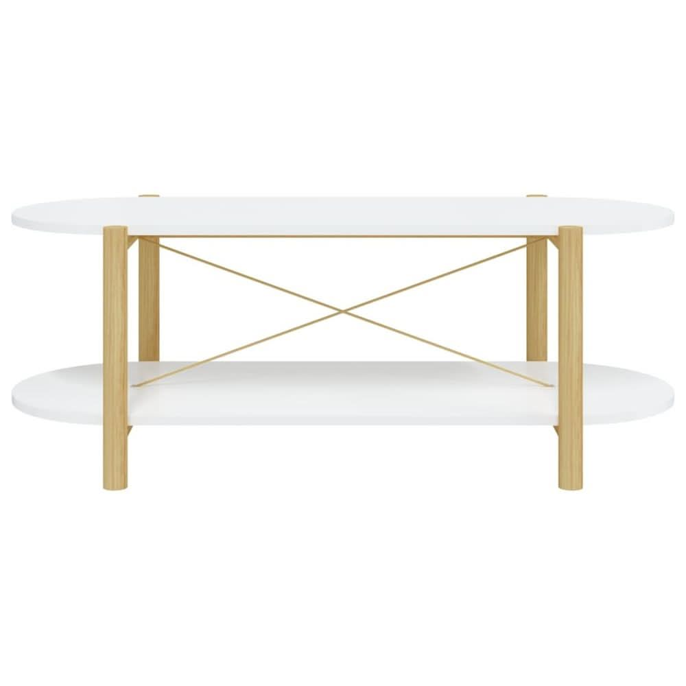 Coffee Table White 110x48x40 cm Engineered Wood