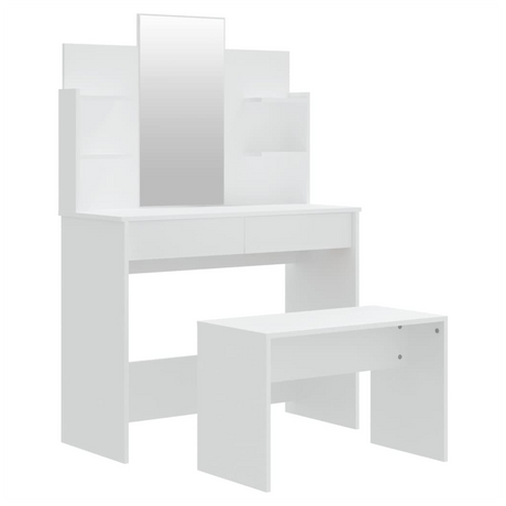 Dressing Table Set White 96x40x142 cm