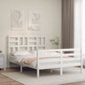 Bed Frame with Headboard Black 100x200 cm Solid Wood