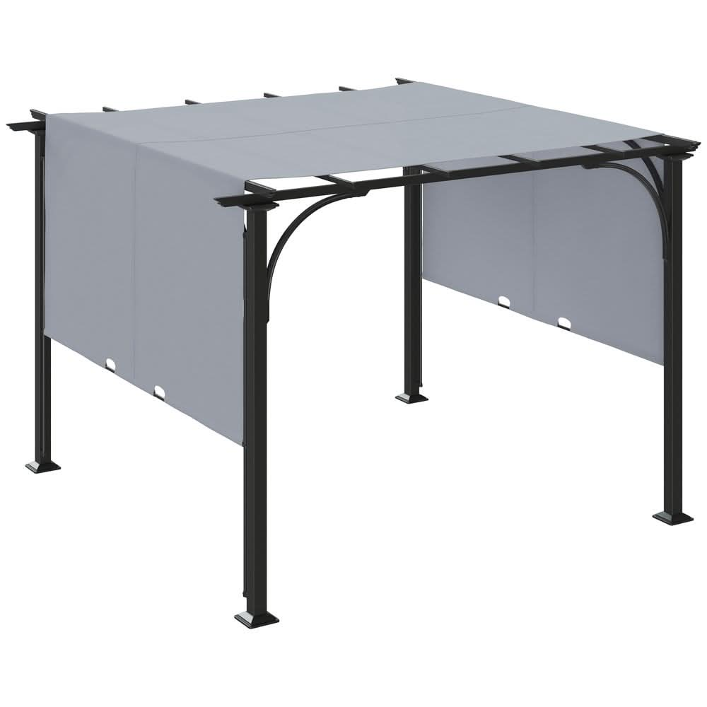 Outsunny Outdoor Retractable Pergola Garden Sun Shade Patio Canopy Shelter