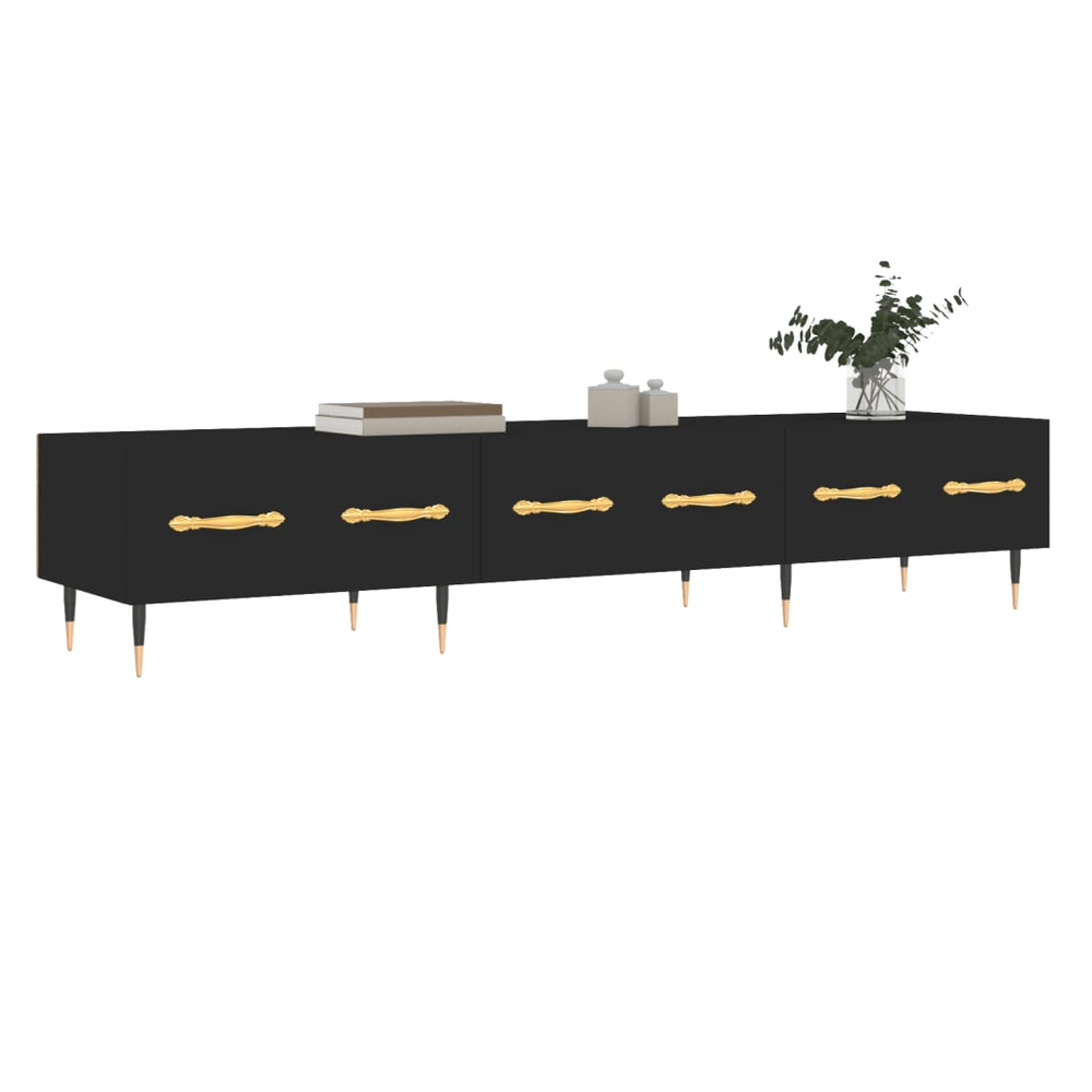 TV Cabinet Black 150x36x30 cm Engineered Wood