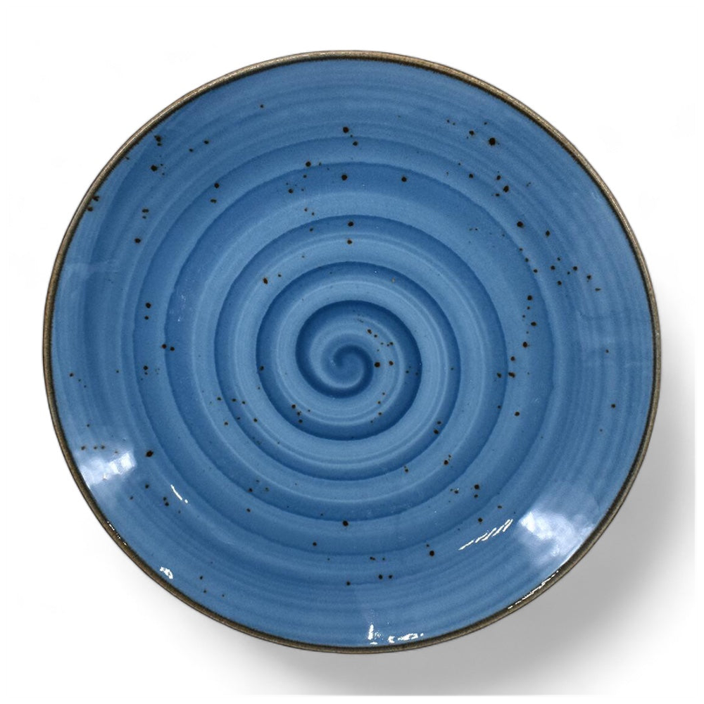 Porcelain Serving Plate&Platter Pebble Marine Blue 24cm