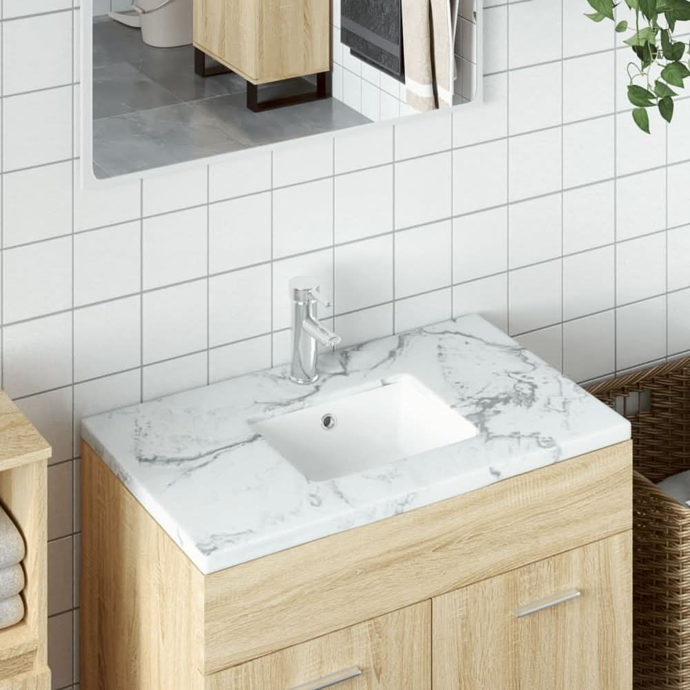 Bathroom Sink White 39x30x18.5 cm Rectangular Ceramic