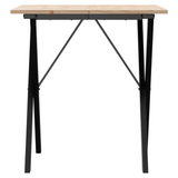 Dining Table X-Frame 70x70x75 cm Solid Wood Pine and Cast Iron