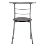 PVC Breakfast Table (One Table and Two Chairs) Black